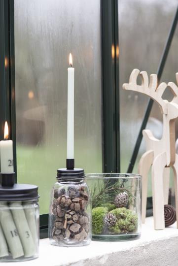 Ib Laursen kynttilänjalka lasipurkilla, iso