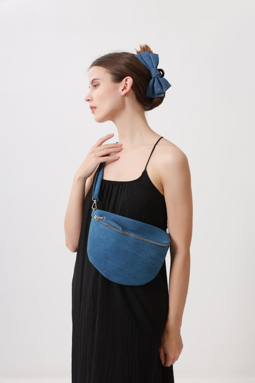 Lataa kuva 1. Denim Crossbody -laukku